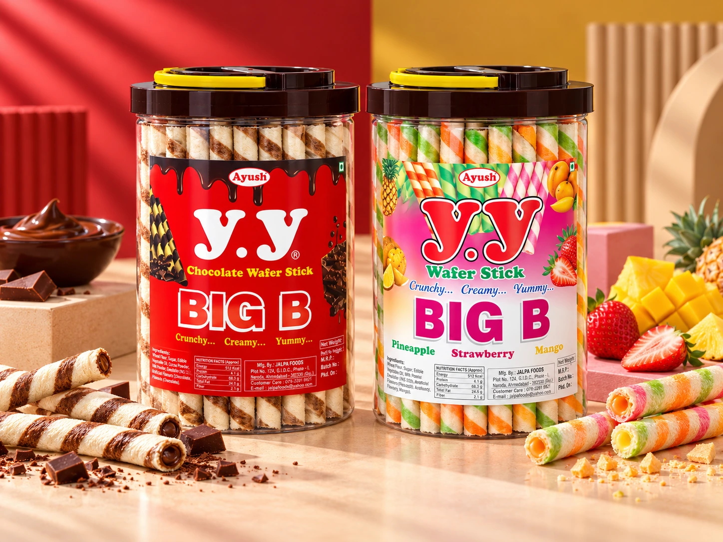 Ayush wafer stick jars