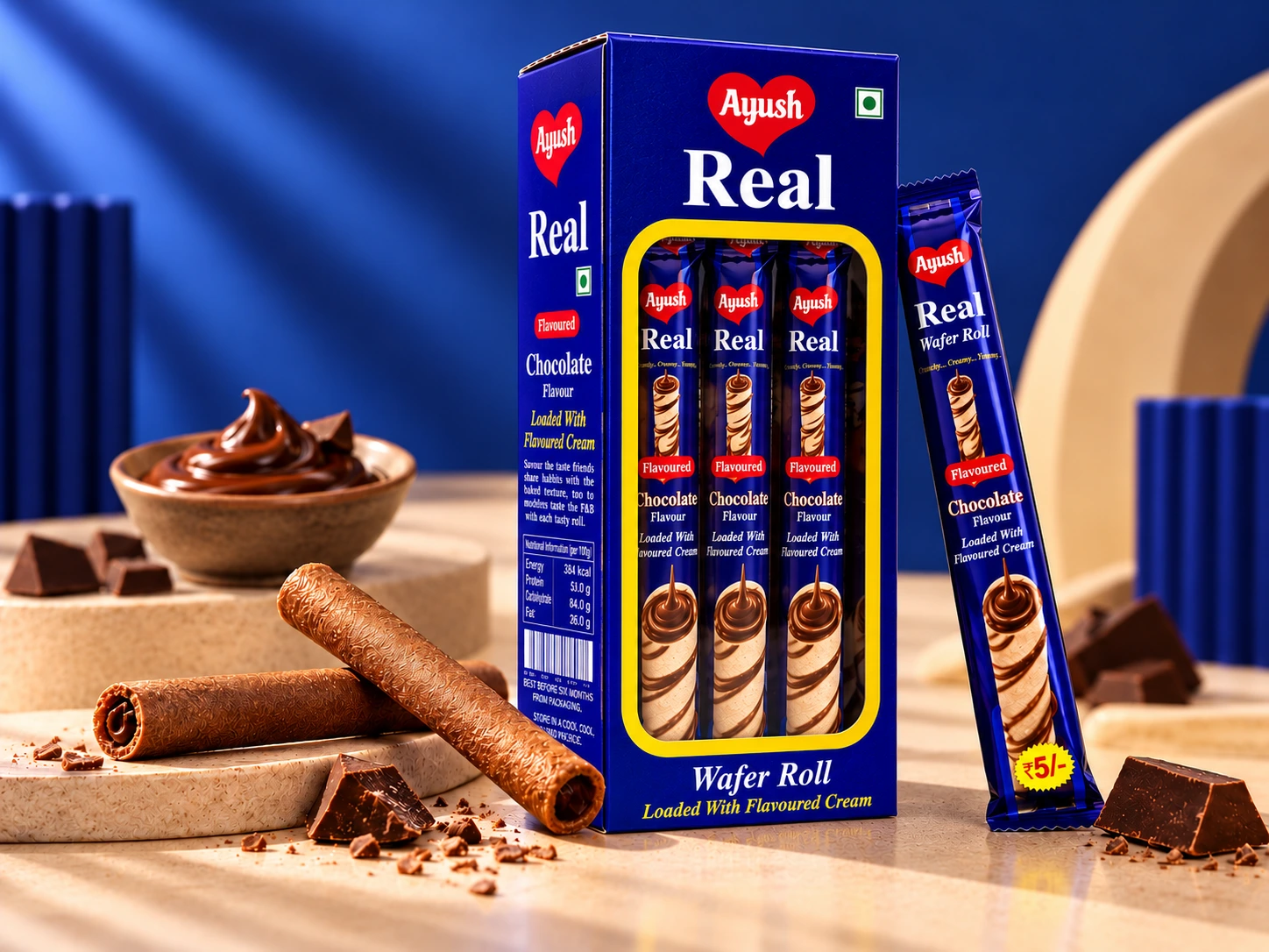 Ayush Real Wafer Roll product pack