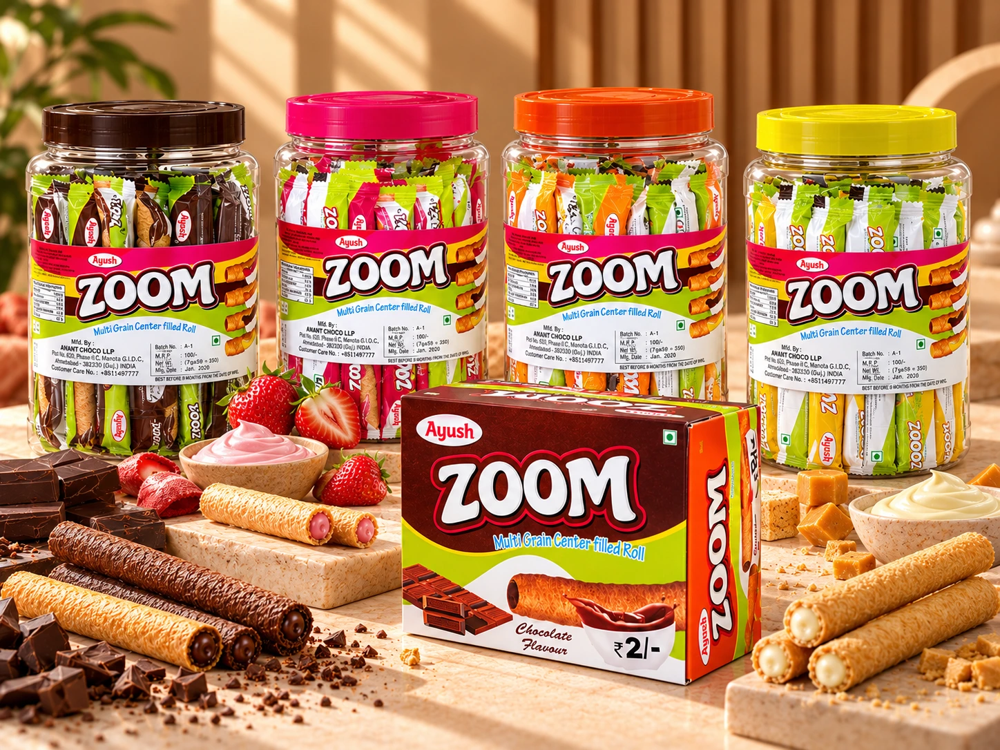 Ayush ZOOM Wafer Rolls product pack